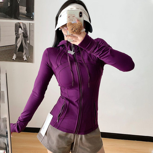 25款Defi jack金拉链瑜伽服女士户外修身显瘦连帽衫运动茄克外套
