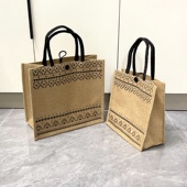 麻布包包女手提包大容量托特包上班通勤帆布手提袋外出时尚 定制袋