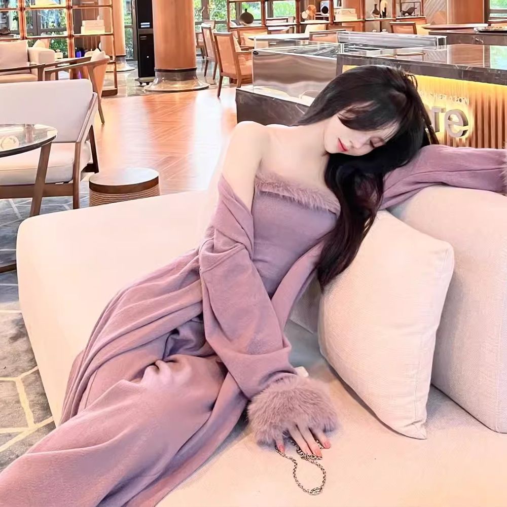 气质名媛高级感抹胸外套
