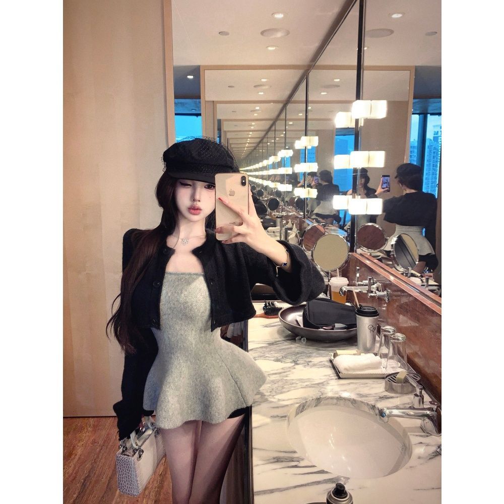 纯欲风性感辣妹上衣套装