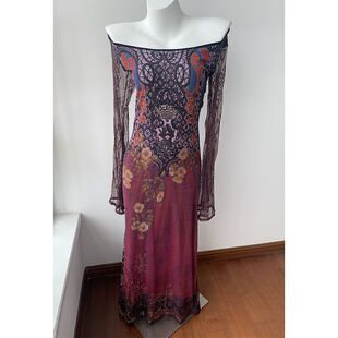 多巴胺艺术裙 现货秒发 Vintage网纱长袖 连衣裙长裙万圣节服装