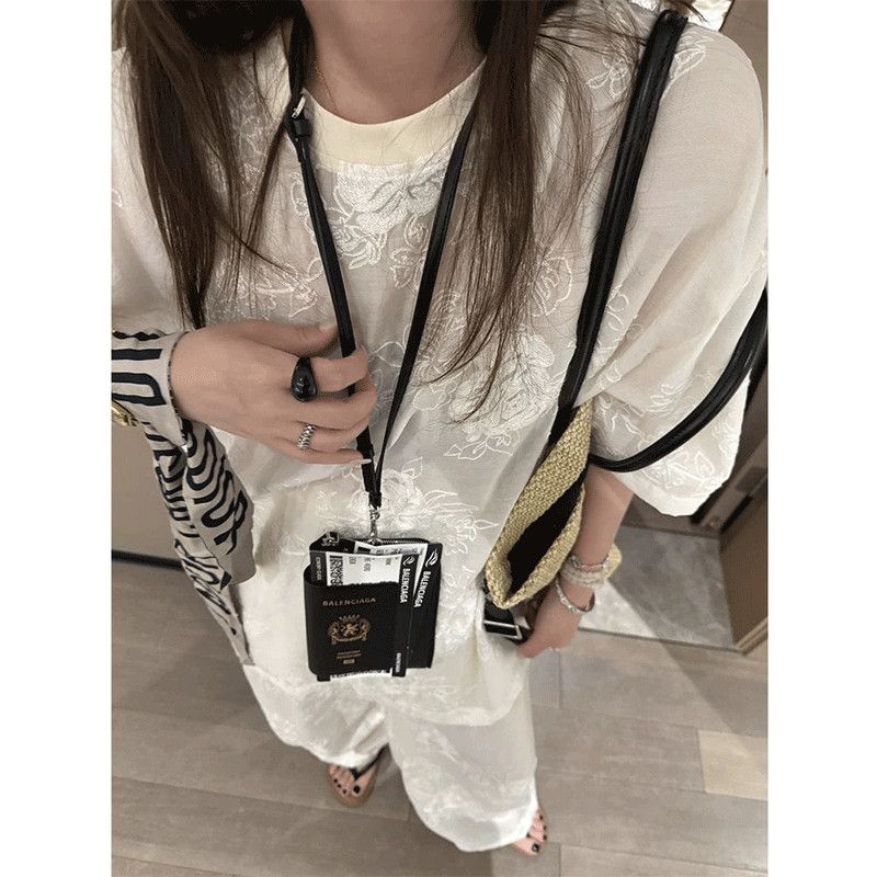 法式刺绣短袖T恤女夏季薄