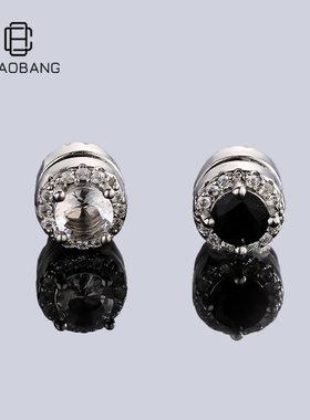 磁吸耳夹男锆石免打孔抗过敏个性轻奢百搭复古无需耳洞耳饰女简约