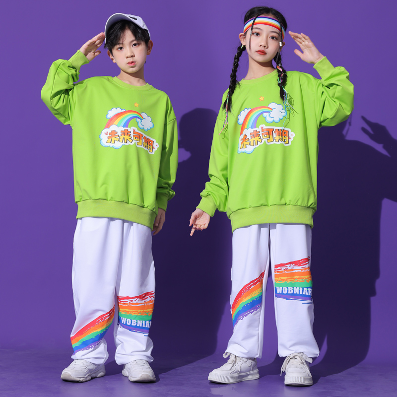 儿童时尚啦啦队运动会演出服套装