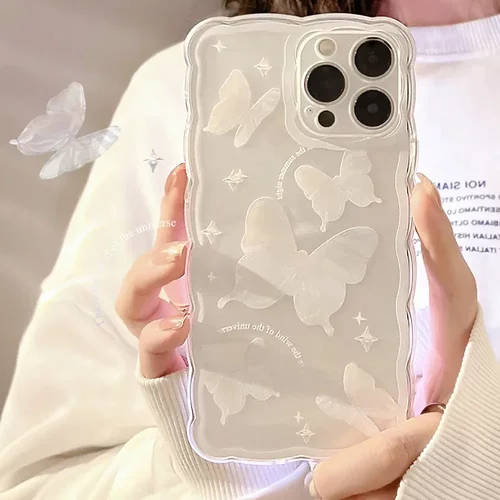 蝴蝶适用iphone14pro max苹果15手机壳11透明16简约xr女1412