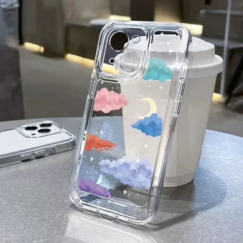彩云月亮适用iphone16手机壳苹果15promax创意14plus防摔13小众12