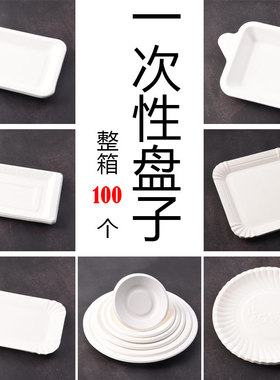 纸盘蛋糕盘子纸碟子幼儿园生日加厚圆形手工制作画画白色一次性