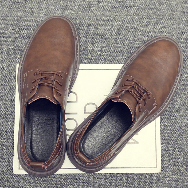 皮鞋男休闲鞋真皮时尚工装鞋2025新款男士秋季鞋透气英伦风马丁鞋,流行男鞋,工装鞋,淘宝优惠券,粉丝福利购,淘宝优惠卷