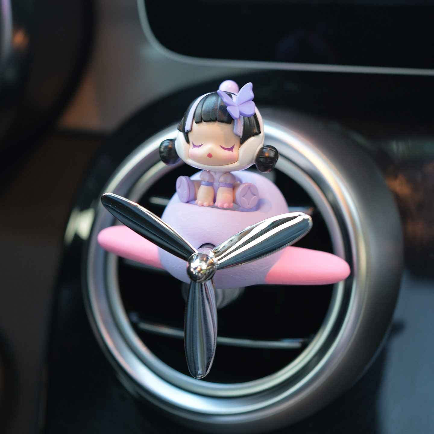 泡泡萌粒u车载香薰空调出风口夹