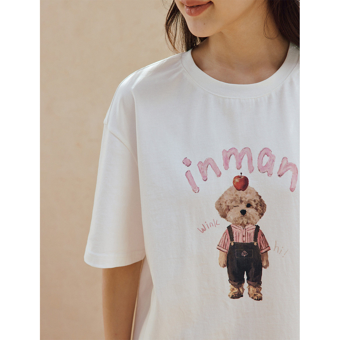 【所有女生的衣橱直播间】茵曼休闲萌宠印花短袖T恤2026夏新款