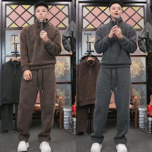 冬季男士时尚休闲重磅高级感套装
