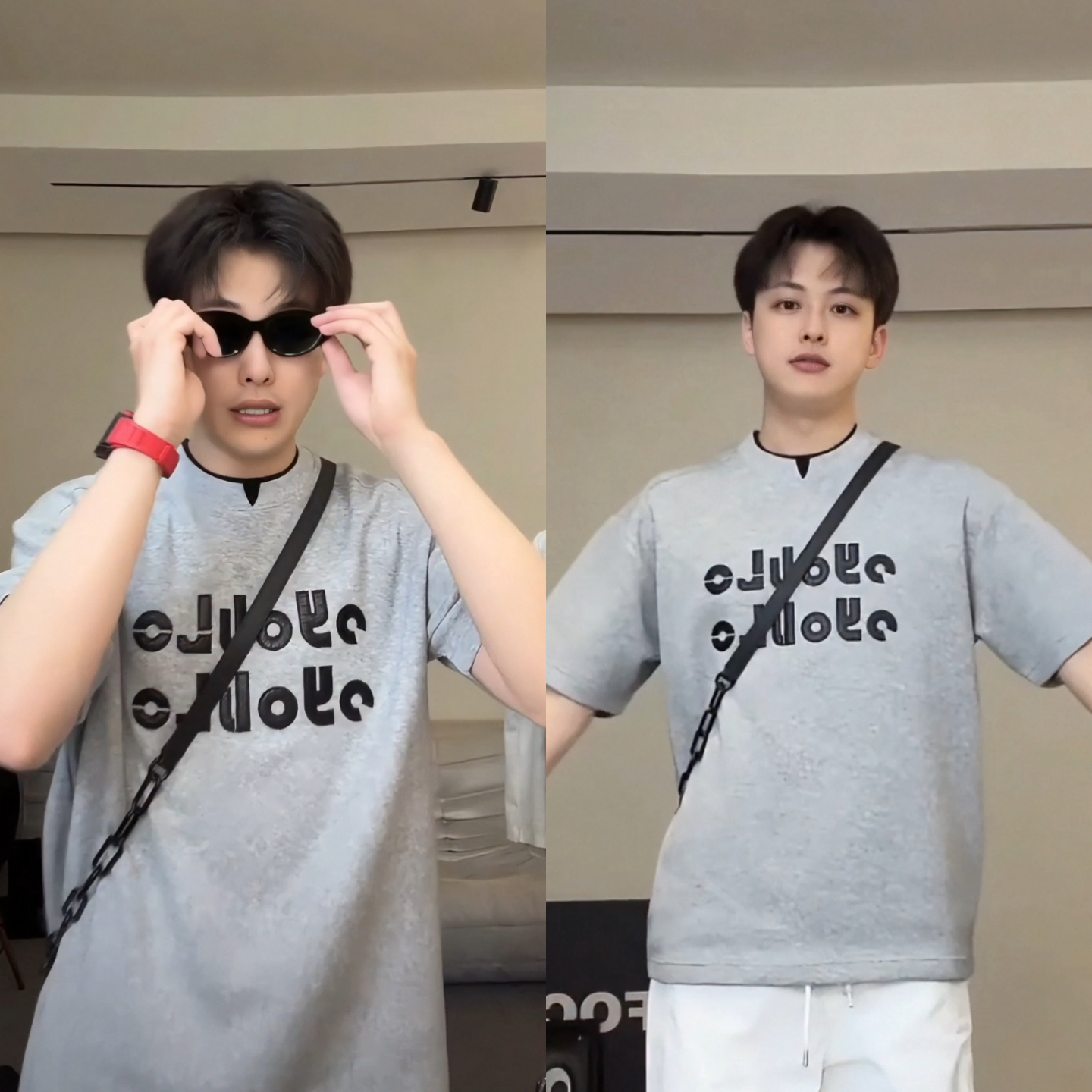 2026年 春季新款休闲风字母印花短袖T恤男士时尚潮流圆领套头上衣