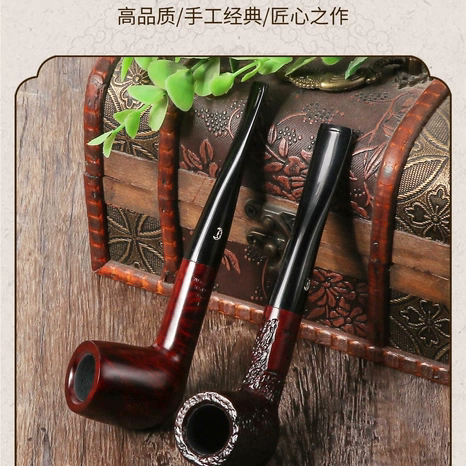 意大利进口石楠木烟斗直式手工烟