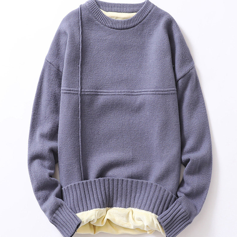 12岁男孩毛衣13大童14初中学生15帅气针织衫16线衣加绒加厚秋冬装