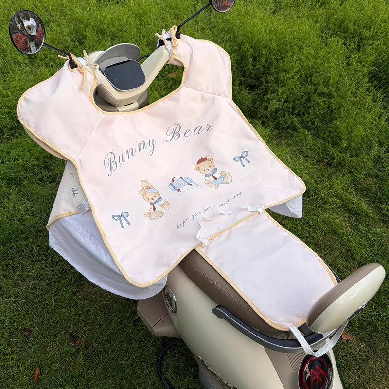 电动车挡风被夏季防晒隔热防紫外线电瓶摩托车夏天防水四季通用款