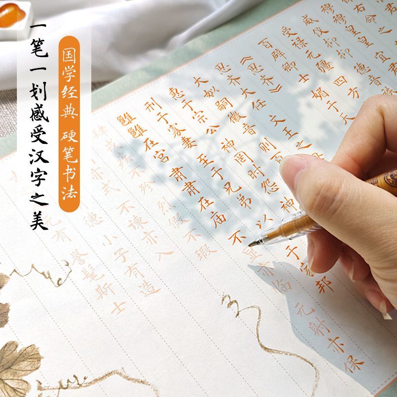 新款古风簪花小楷硬笔书