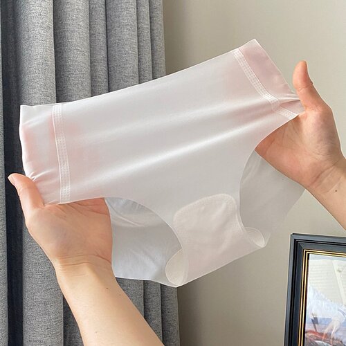 女士冰丝无痕内裤女夏全棉纯棉7a抗菌裆大码女生面膜裤女式