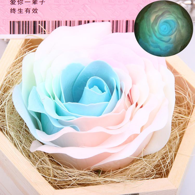 七夕节木盒香皂花玫瑰送女友闺蜜创意生日礼物送车票