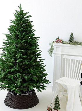 诺琪圣诞树豪华加密PE叶混合裸树1.5米1.8圣诞节自动树绿色仿真树