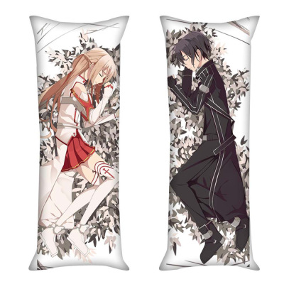 SwordArtOnline刀剑神域亚丝娜等身抱枕150X50CM桃皮绒抱枕套