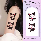 卡通彩色纹身贴女防水持久库洛米手臂锁骨ins风贴纸 一份两张