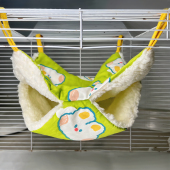 双层方吊床躲避秋冬保暖仓鼠松鼠豚鼠龙猫花枝鼠荷兰猪兔子鹦鹉鸟