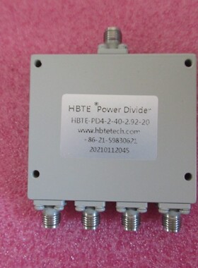 HBTE进口 2-40GHz 2.92mm母 一分四 射频微波功率功分器