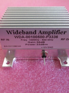 100-500MHz 36dB增益 33dBm/2W 12V SMA 射频微波低频宽带放大器
