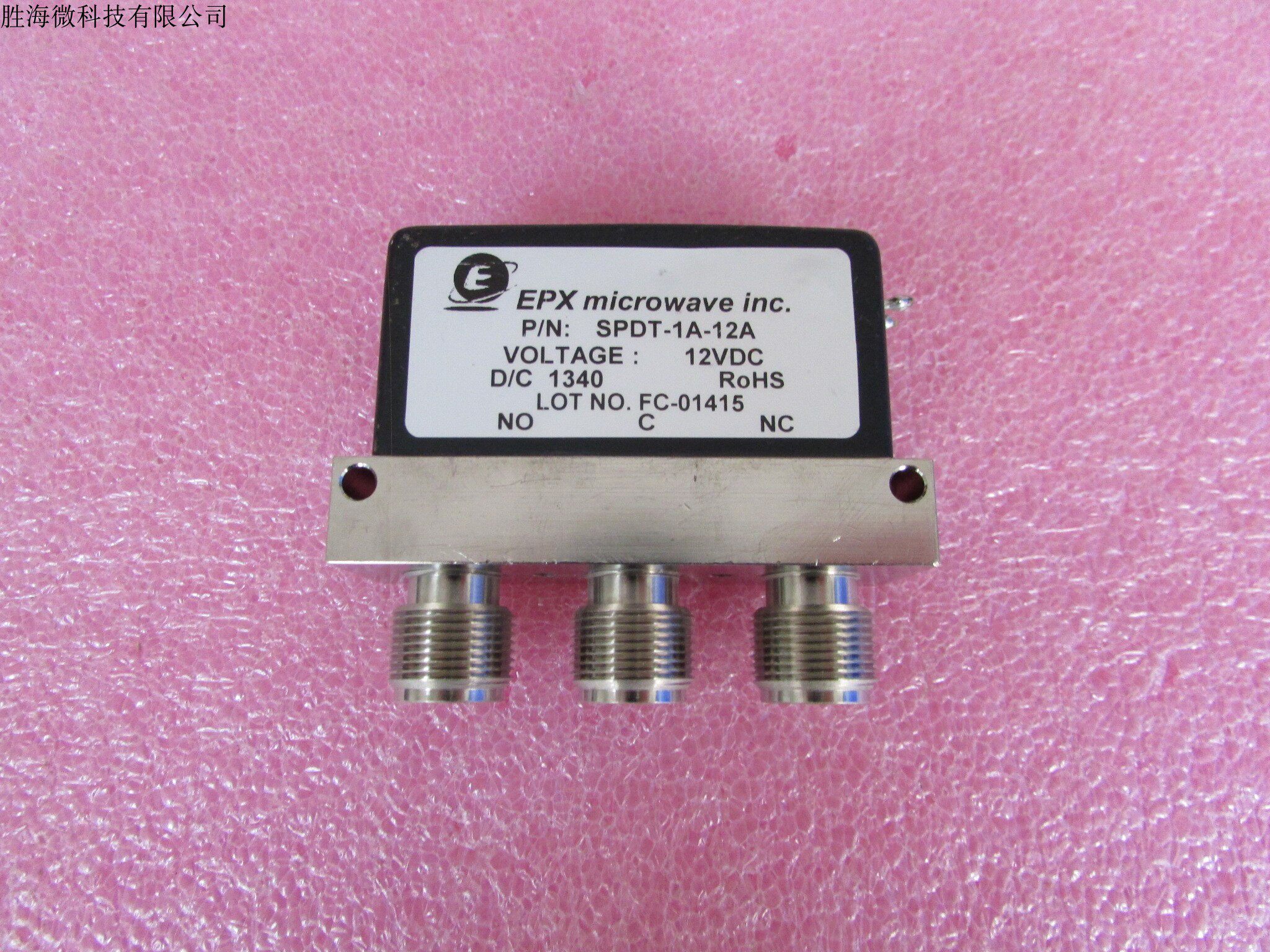 EPX进口SPDT-1A-12A SPDT 12.4GHz 12V N母射频微波同轴开关