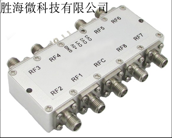 1000-2000MHz SP8T 1拖8 单刀八掷 PIN 固态 射频高速同轴开关