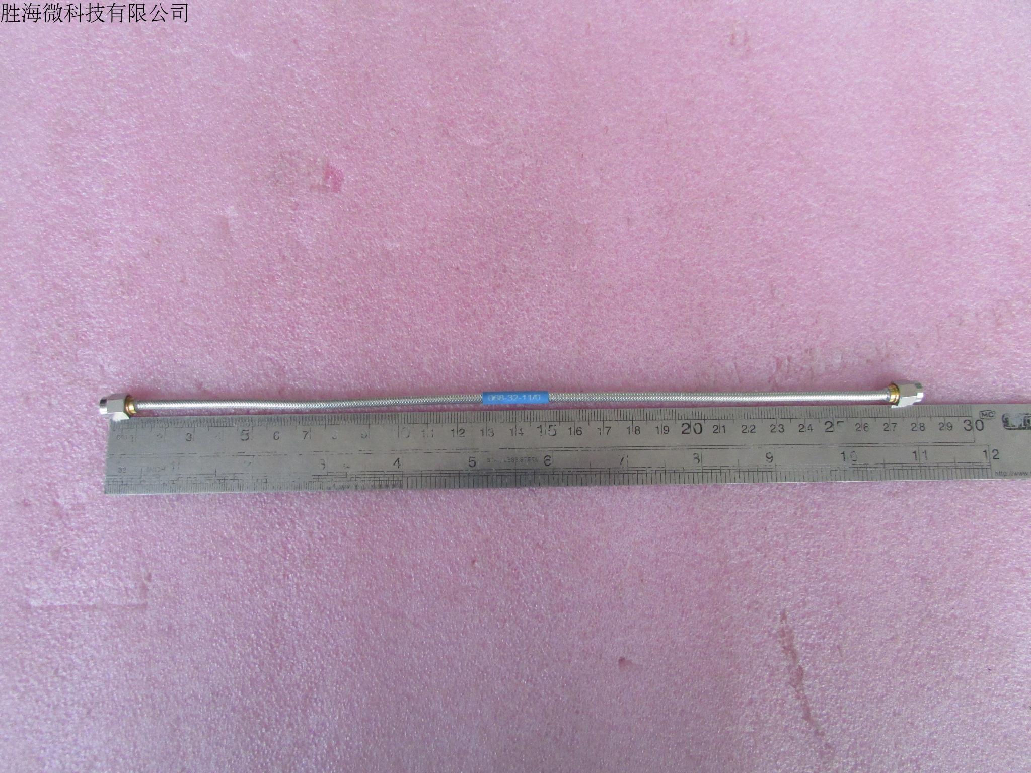 进口 DC-26.5GHz SMA双公 28CM 射频微波同轴电缆跳线 型号：068-32-11/0 频率范围：DC-26.5GHz    接头：SMA公-SMA公 长度：28CM