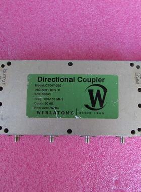 C7067-292 123-133MHz L19 50dB 2250W 射频高功率定向耦合器