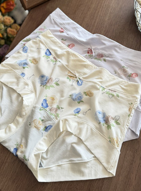 彩田26年春新款莫代尔印花女三角裤高腰大码无感包臀10A抗菌内裤