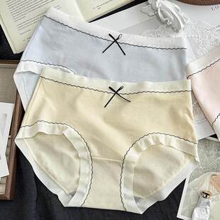 花仙子内裤女25年春新款中腰全棉柔软亲肤透气少女森系抗菌三角裤
