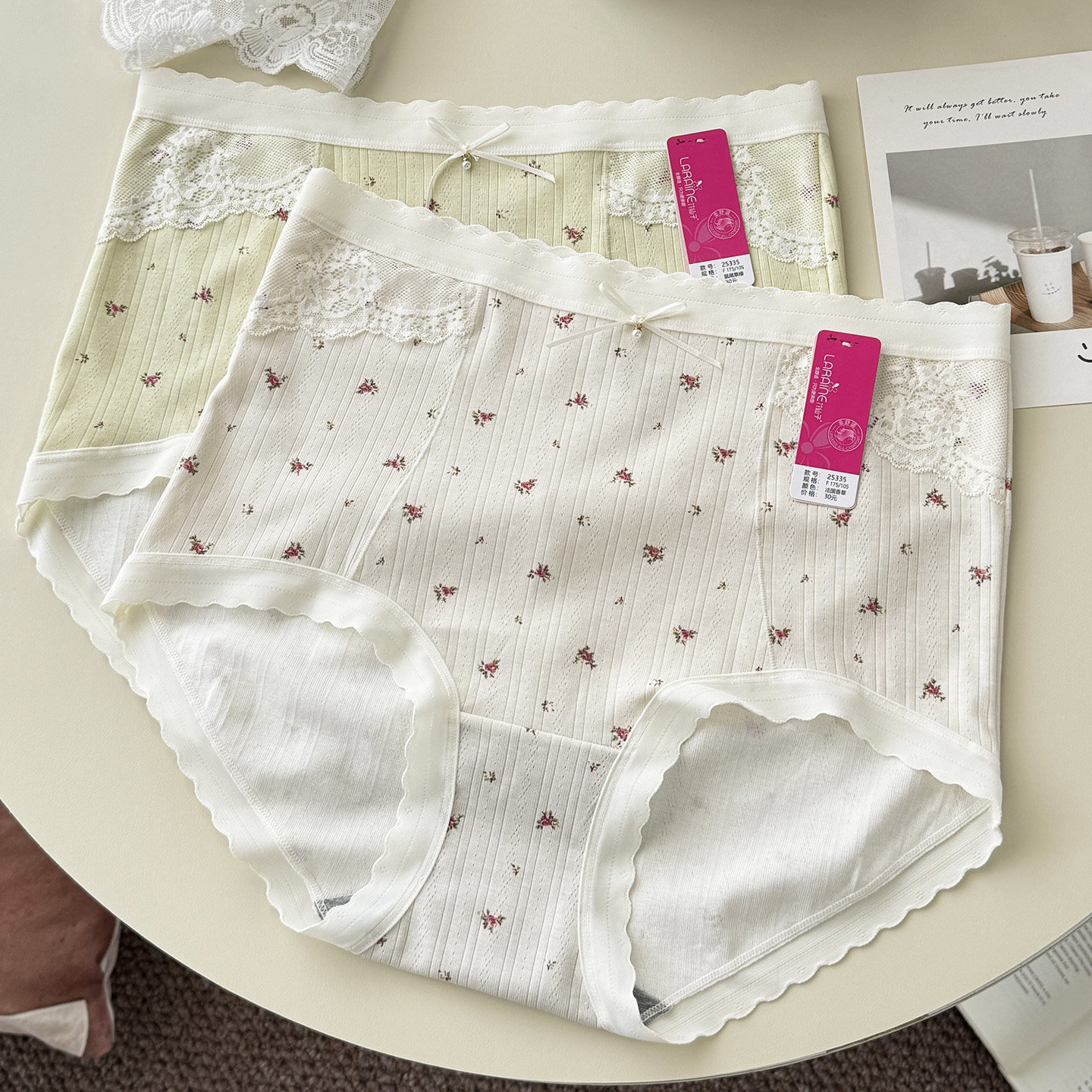 花仙子25年秋冬新款高腰碎花女内裤棉莫碎花蕾丝边大码三角裤抗菌,女士内衣/男士内衣/家居服,女三角裤,淘宝优惠券,粉丝福利购,淘宝优惠卷