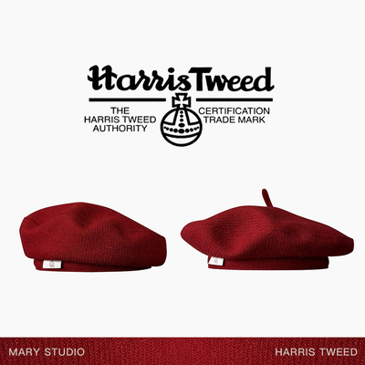 HarrisTweed哈里斯新年红贝雷帽
