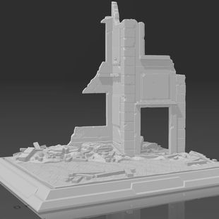 Street_and_Ruine_House2_WW2 x8.5x9.6 街道废墟 尺寸 1944