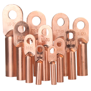 国标加厚DT铜鼻子电缆铜接头4到630平方紫铜镀锡线耳电线铜线鼻子