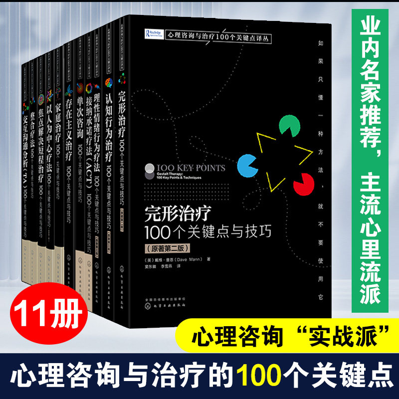 全11册 心理咨询与治疗100个关键点译丛 认知行为治疗 完形治疗 理性情绪行为疗法 焦点解决短程治疗 心理咨询实战派关键技巧 正版