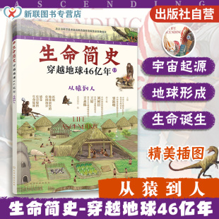 15岁儿童中小学生青少年科普读物 生命简史 正版 从猿到人 宇宙起源地球形成生命诞生史前世界探索图书籍 穿越地球46亿年