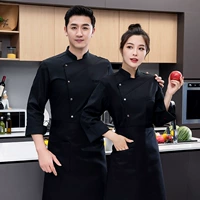 JPWK одинарный топ с длинными рукавами, черный + фартук