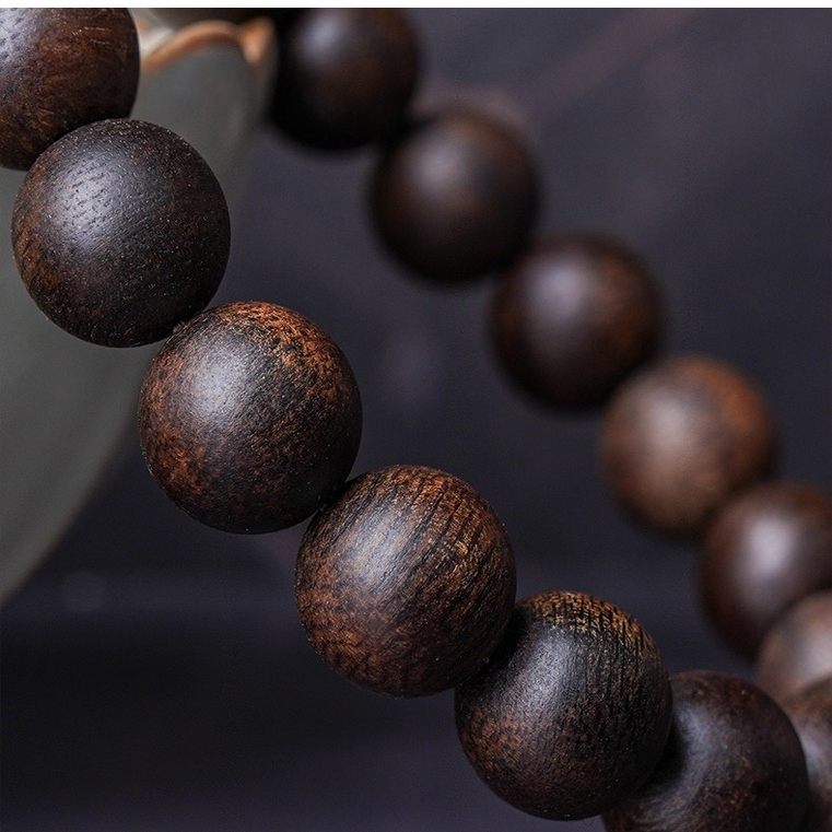 12MM高油脂收藏级9沉水沉香手串文玩手链越南芽庄奇楠天然老料