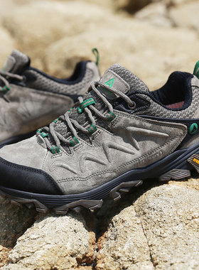 悍途登山鞋男春秋轻便越野休闲运动鞋透气耐磨真皮徒步鞋户外男鞋