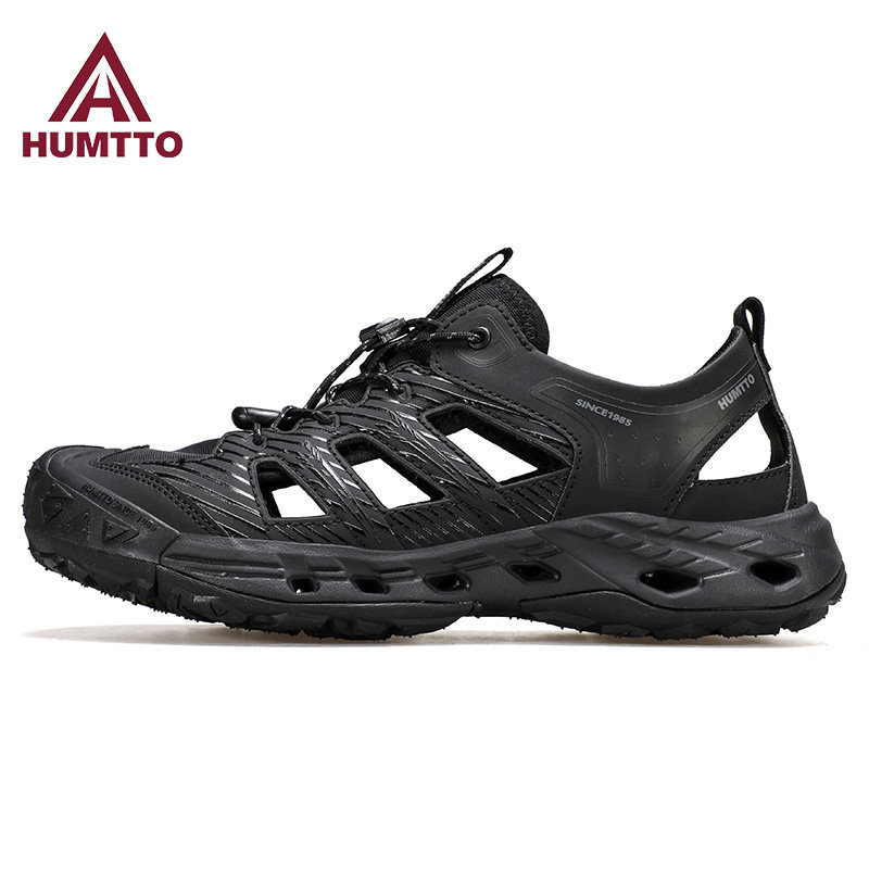 悍途沙滩鞋男夏季镂空透气软底防滑包头运动凉鞋户外涉水溯溪鞋男