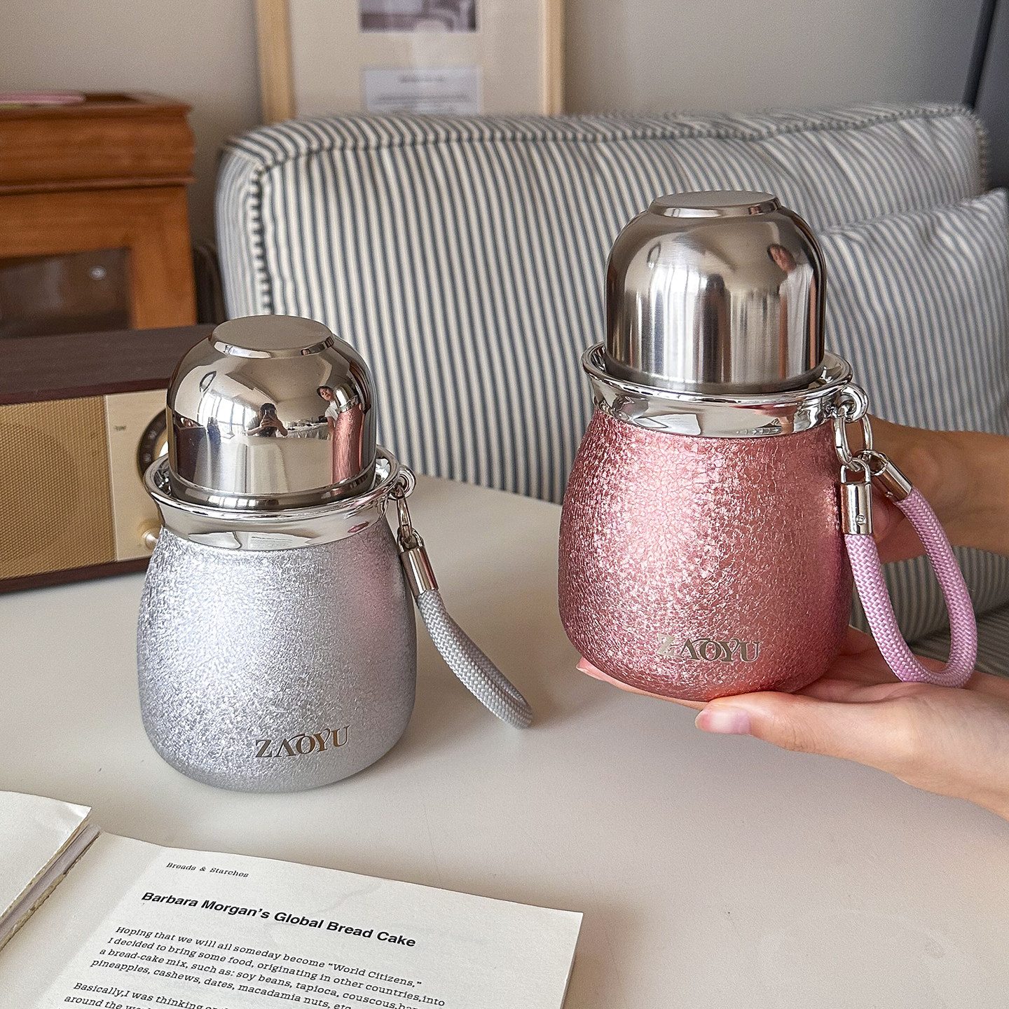 覆钛葫芦保温杯女生精致水杯小巧便携泡茶杯户外随行吸管杯新款,餐饮具,保冷/保温杯,淘宝优惠券,粉丝福利购,淘宝优惠卷