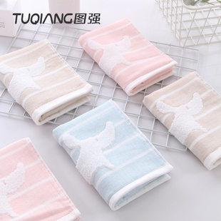 图强无捻卡通狗提花童巾 25*50厂家直销批儿童毛巾