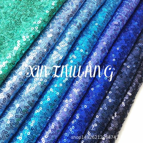 乱片3mm密亮片绣面料 网纱箱包晚礼服婚纱礼服舞台服珠片面料