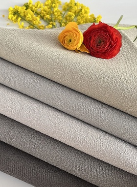 F302仿麻布坐垫粗亚麻棉麻纯色粗布 小凳子软包抱枕面料沙发布料
