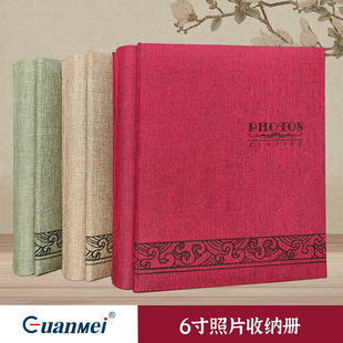 广美企业厂家生产布料插页式6寸照片收纳册纪念册album相册活页