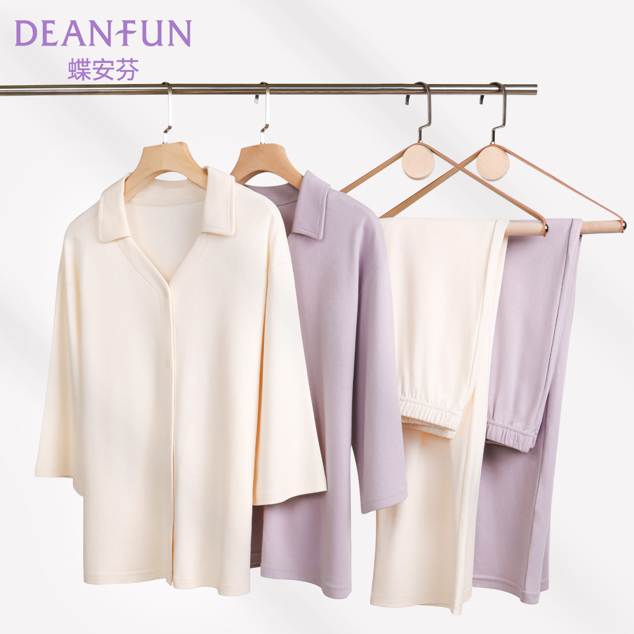 七分袖睡衣女款夏开衫上衣长裤家居服套装宽松舒适可外穿2026新款